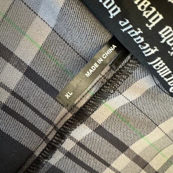 Killstar Bury Me Plaid Full Zip Bodycon Dress XL NWOT - Picture 8 of 16